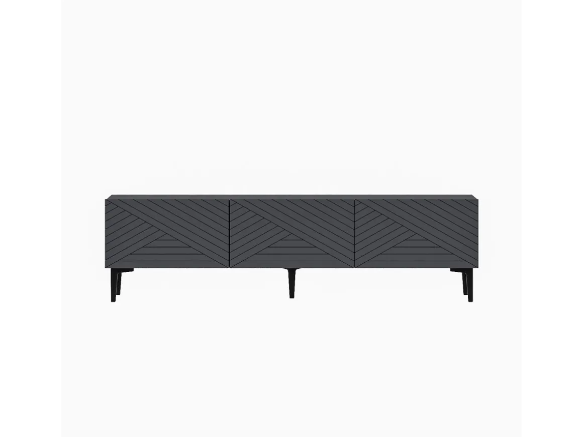Meuble TV en bois "Felix" 160 x 31,4 x 44,1 cm - Anthracite