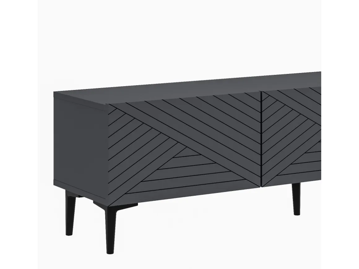 Meuble TV en bois "Felix" 160 x 31,4 x 44,1 cm - Anthracite