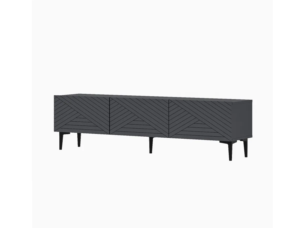 Meuble TV en bois "Felix" 160 x 31,4 x 44,1 cm - Anthracite