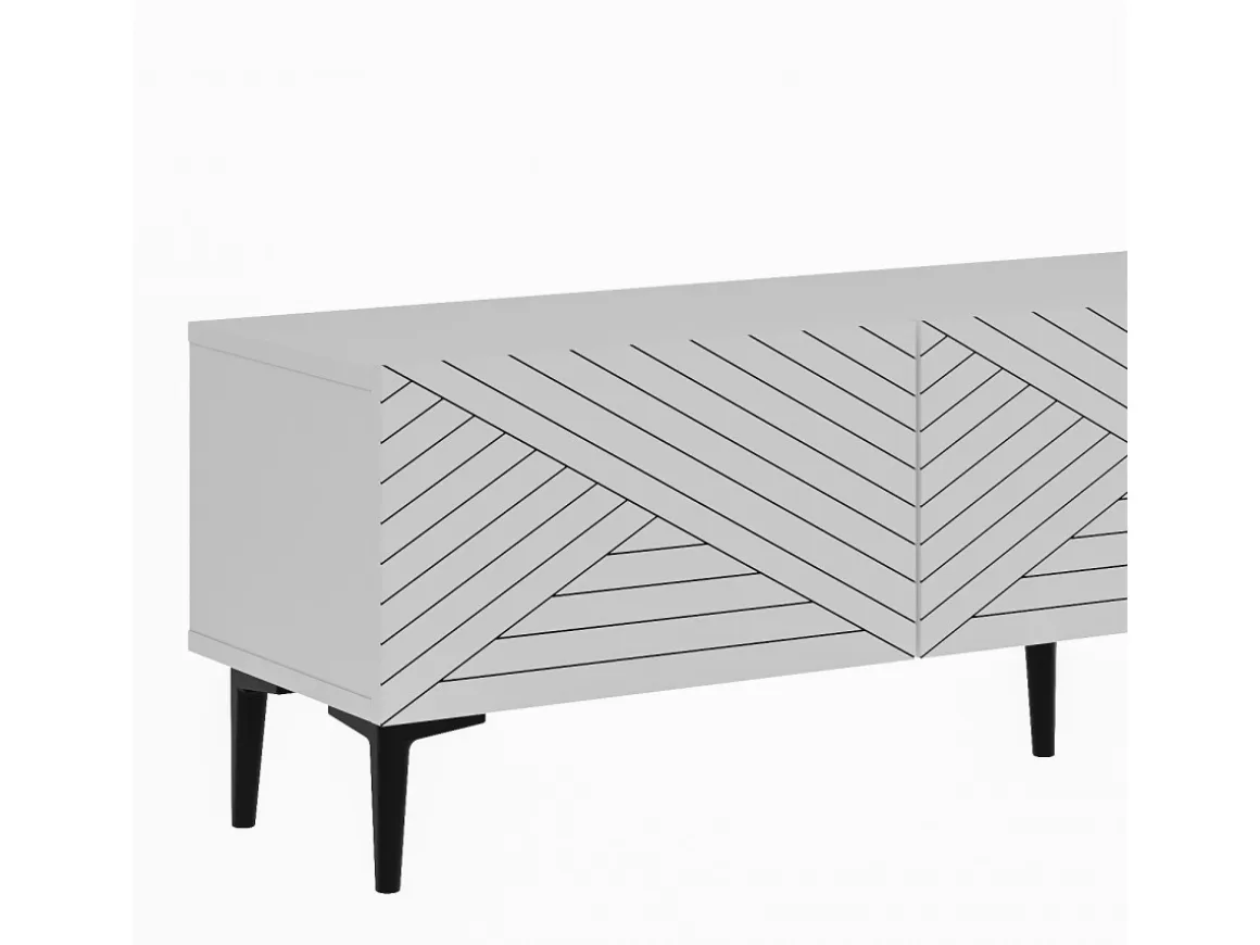 Meuble TV en bois "Felix" - 160 x 31 x 44 cm - Blanc