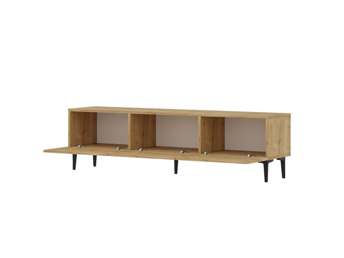 Meuble TV en bois "Felix" 160 x 31,4 x 44,1 cm - Chêne saphir