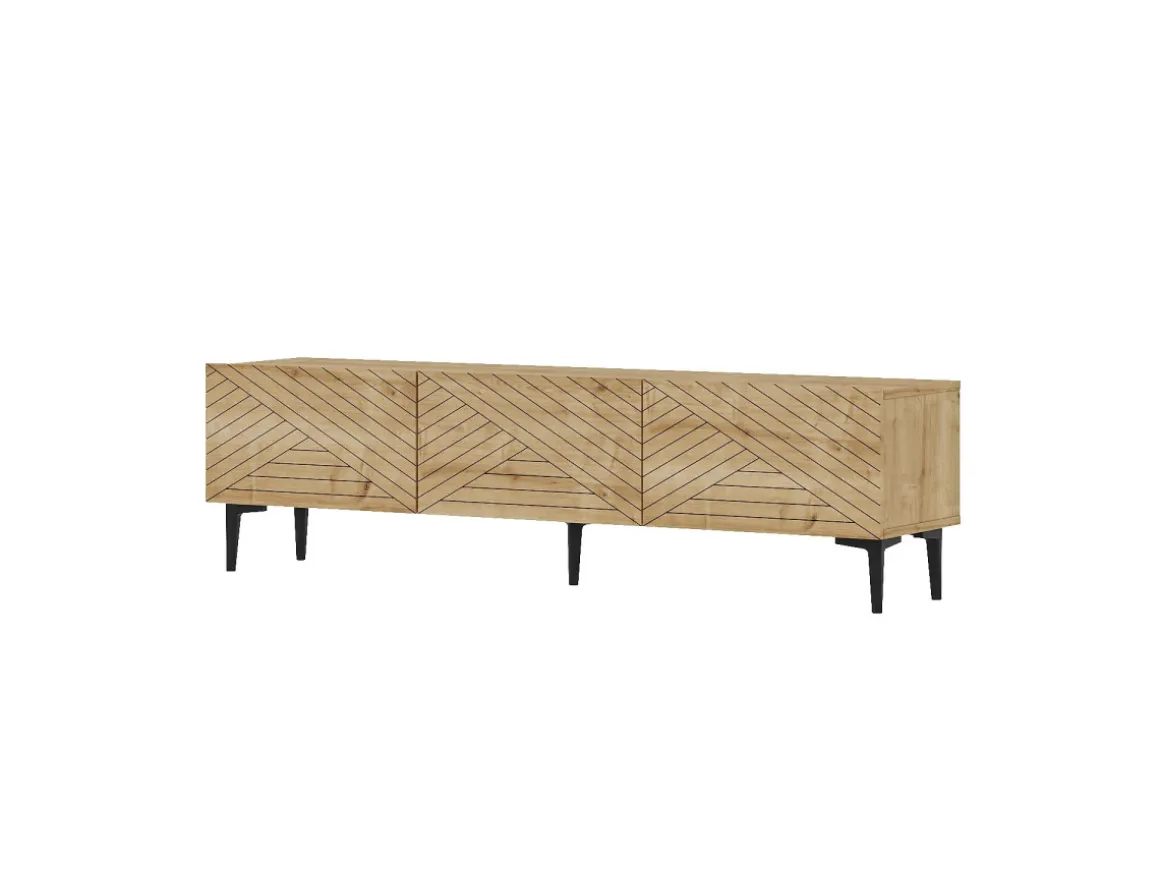 Meuble TV en bois "Felix" 160 x 31,4 x 44,1 cm - Chêne saphir