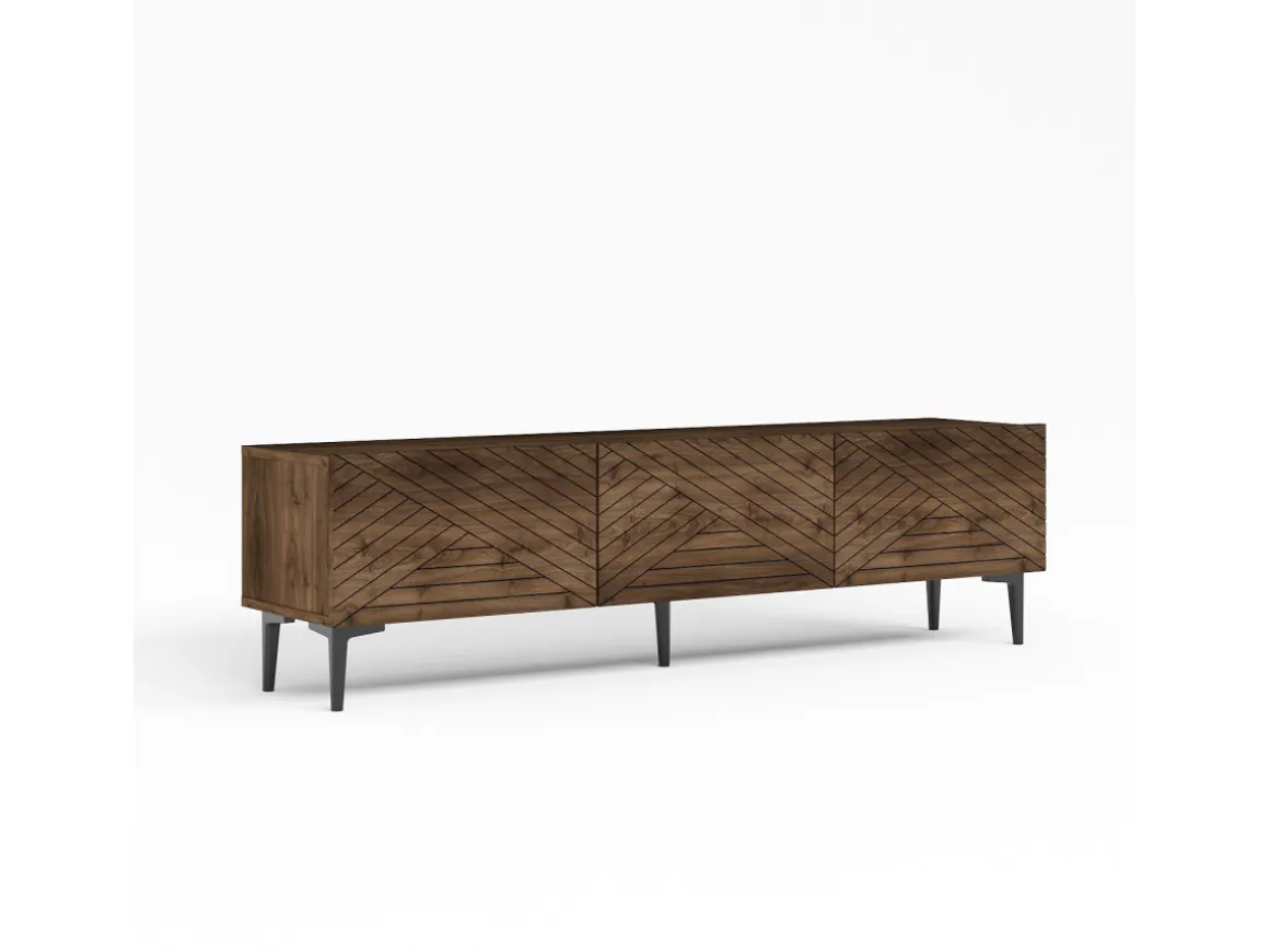 Meuble TV en bois "Felix" - 160 x 31 x 44 cm - Marron