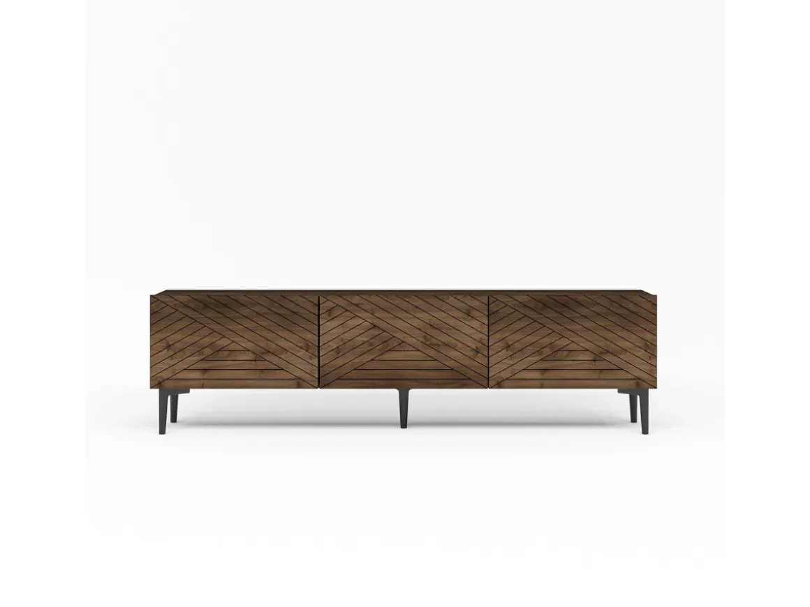 Meuble TV en bois "Felix" - 160 x 31 x 44 cm - Marron