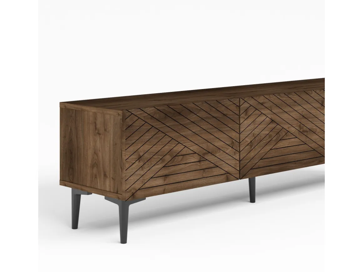 Meuble TV en bois "Felix" - 160 x 31 x 44 cm - Marron