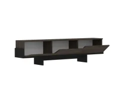 Meuble TV en bois "Hege" - 180 x 30 x 44 cm - Noir