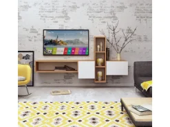 Meuble TV en bois "Kumkuat" - 160 x 35 x 70 cm - Marron