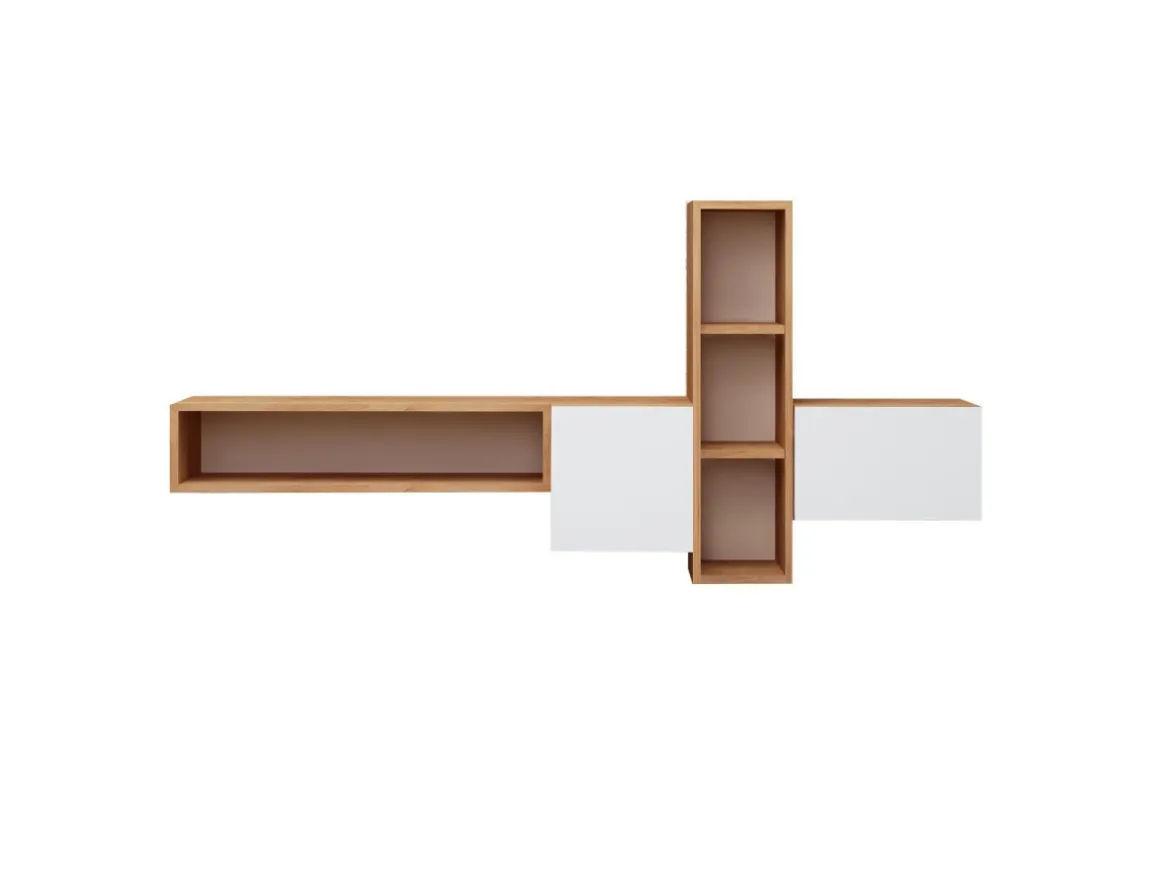 Meuble TV en bois "Kumkuat" - 160 x 35 x 70 cm - Marron