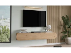 Meuble TV en bois "LUM1" - 180 x 31 x 29 cm - Beige