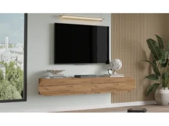 Meuble TV en bois "LUM1" - 180 x 31 x 29 cm - Marron