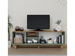 Meuble TV en bois "Mia" - 160 x 40 x 56 cm - Vert