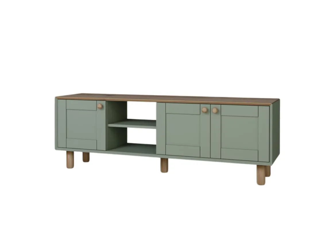 Meuble TV en bois "Mia" - 160 x 40 x 56 cm - Vert