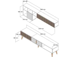 Meuble TV en bois 