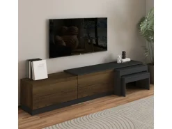 Meuble TV en bois "Nest" - 180 x 30 x 36 cm - Marron