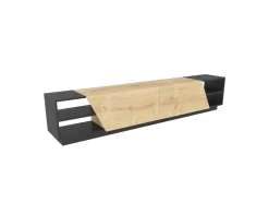 Meuble TV en bois "Rhodes" - 240 x 37 x 47 cm - Beige