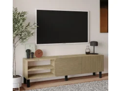 Meuble TV en bois "River" - 150 x 31 x 48 cm - Beige