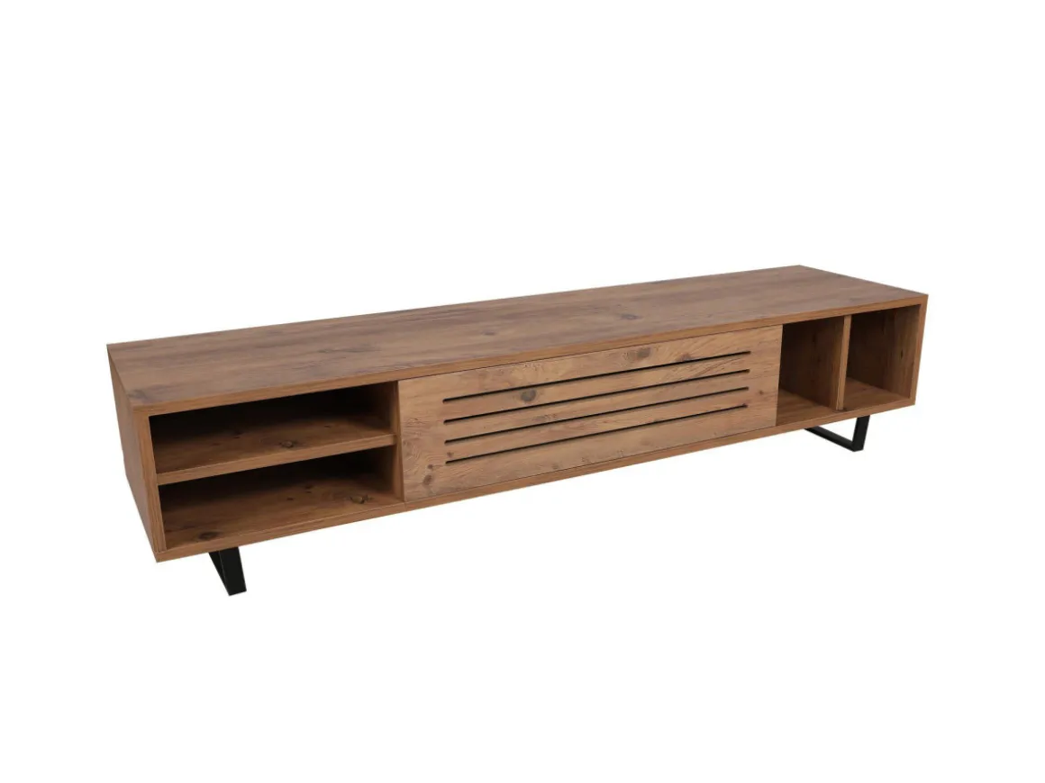 Meuble TV en bois "Safir" 160 x 40 x 35 cm - Pin atlantique