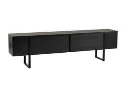 Meuble TV en bois "Serenity" - 180 x 29 x 50 cm - Noir