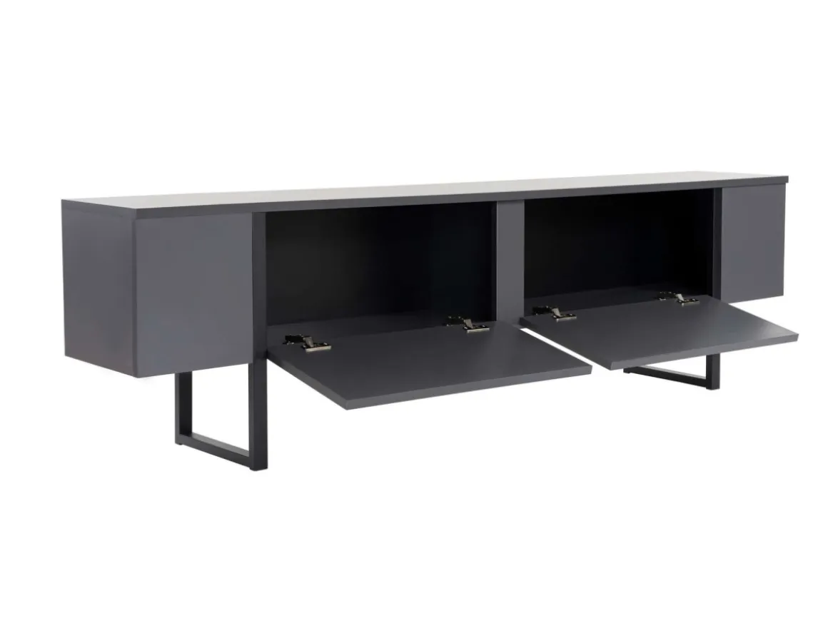 Meuble TV en bois "Serenity" 180 x 30 x 50 cm - Anthracite