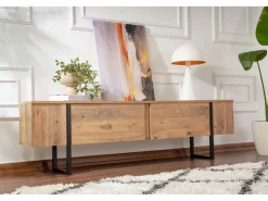 Meuble TV en bois "Serenity" 180 x 30 x 50 cm - Pin atlantique