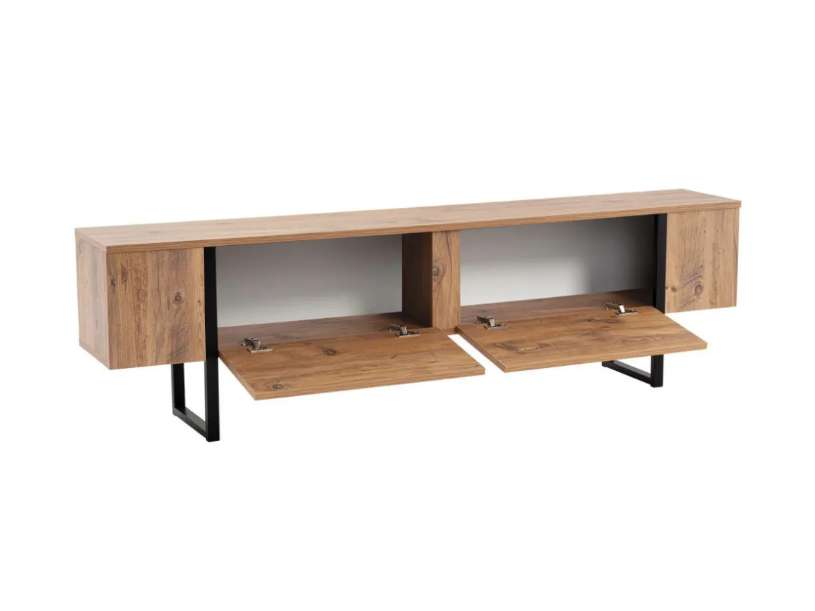 Meuble TV en bois "Serenity" 180 x 30 x 50 cm - Pin atlantique