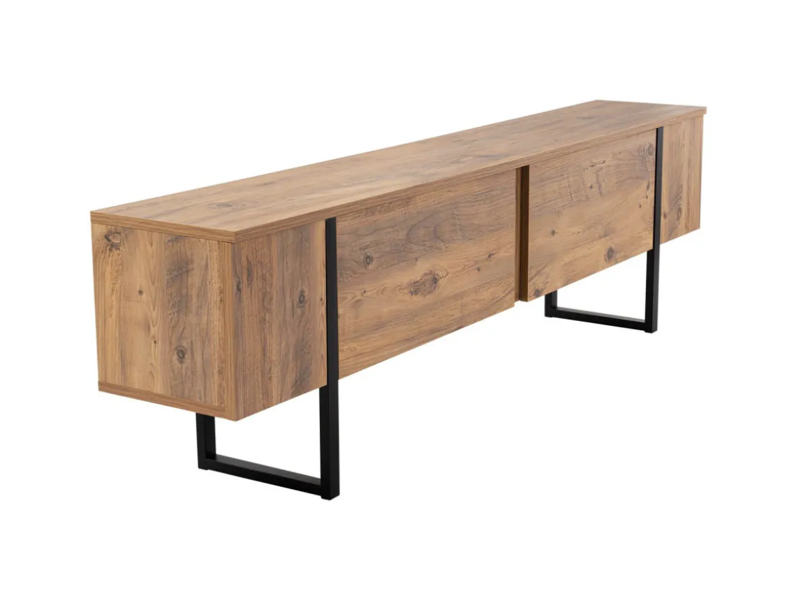 Meuble TV en bois "Serenity" 180 x 30 x 50 cm - Pin atlantique