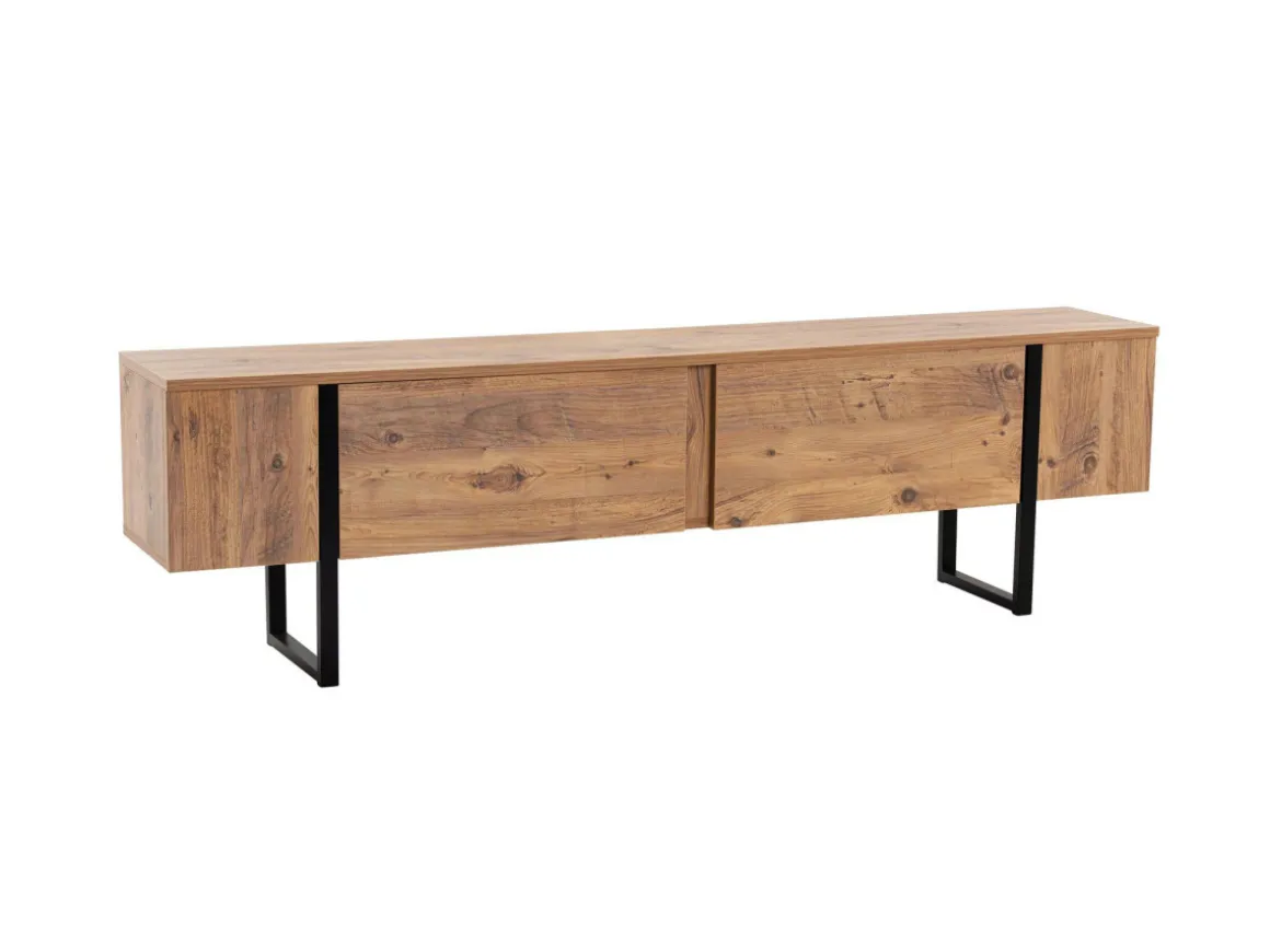 Meuble TV en bois "Serenity" 180 x 30 x 50 cm - Pin atlantique