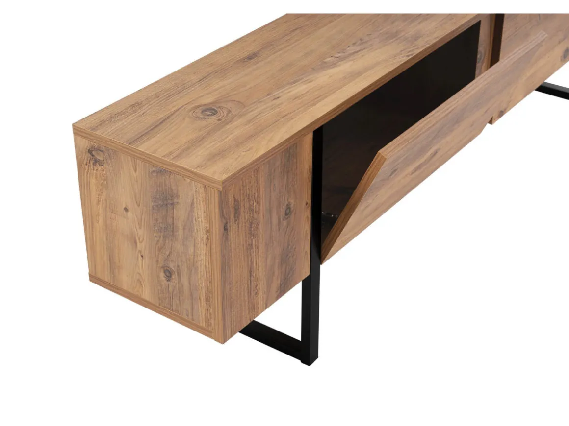 Meuble TV en bois "Serenity" 180 x 30 x 50 cm - Pin atlantique
