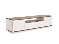 Meuble TV en bois "Veramont" - 180 x 44 x 44 cm - Marron foncé