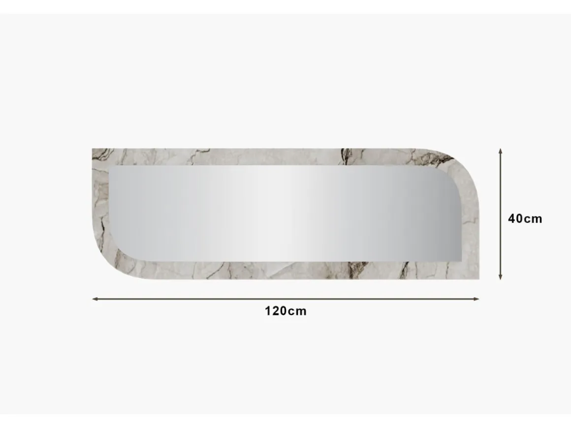 Miroir en bois "Arni" - 120 x 40 cm - Beige