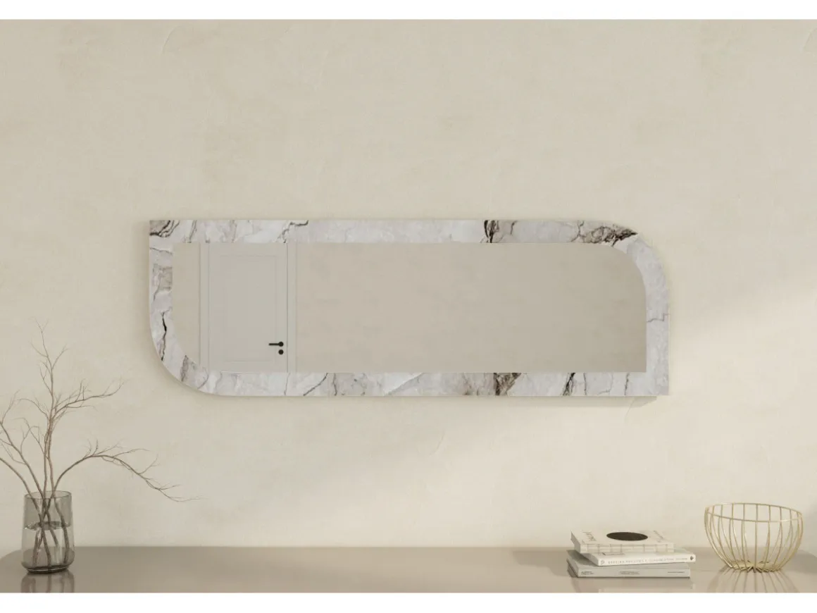 Miroir en bois "Arni" - 120 x 40 cm - Beige