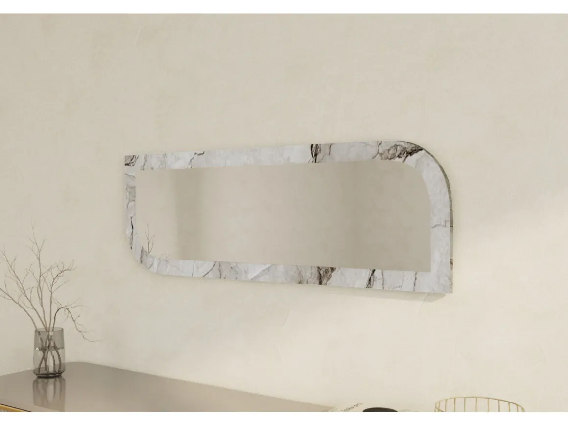 Miroir en bois "Arni" - 120 x 40 cm - Beige