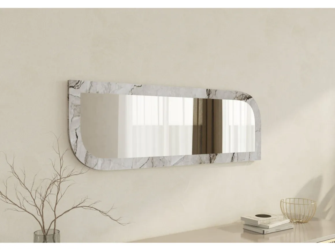 Miroir en bois "Arni" - 120 x 40 cm - Beige