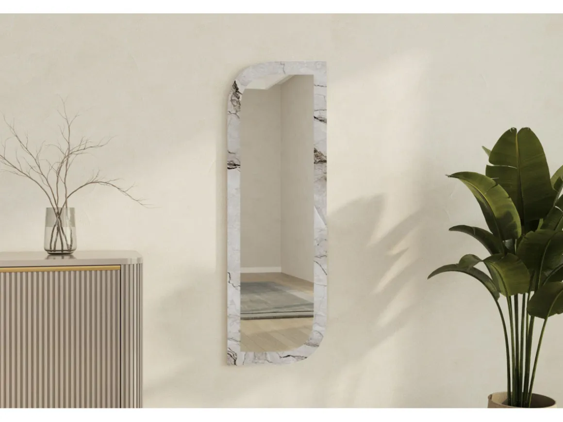 Miroir en bois "Arni" - 120 x 40 cm - Beige