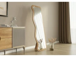 Miroir en bois "Asel" - 50 x 160 cm - Beige