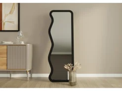 Miroir en bois "Asel" - 50 x 160 cm - Noir