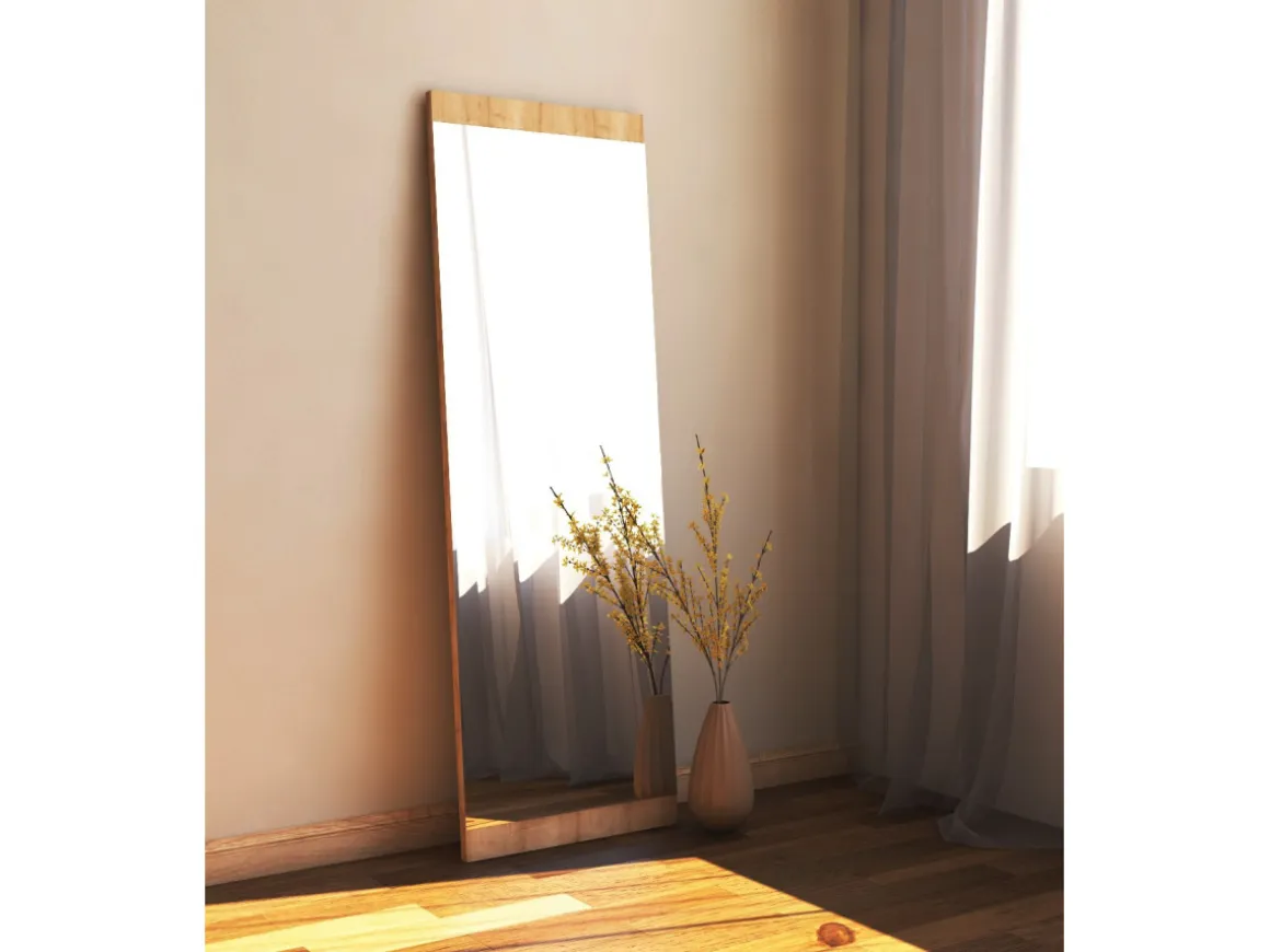 Miroir en bois "Azus" - 40 x 120 cm - Marron