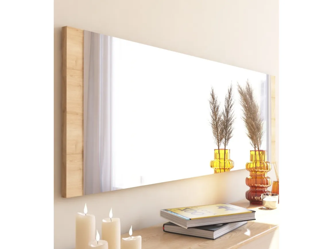 Miroir en bois "Azus" - 40 x 120 cm - Marron