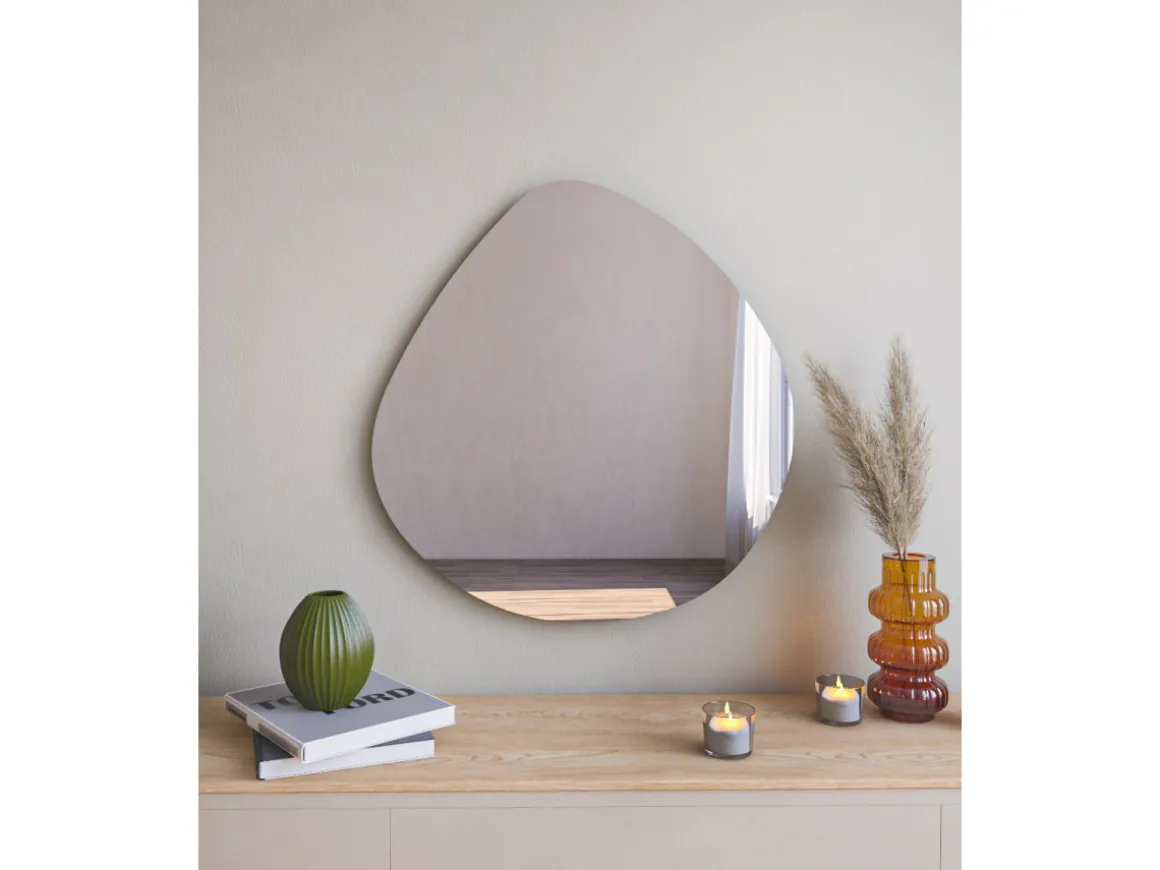 Miroir en bois "Besso" - 60 x 60 cm - Noir