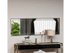 Miroir en bois "Buhem" - 40 x 120 cm - Blanc