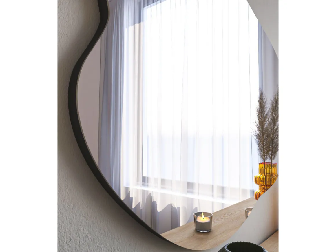 Miroir en bois "Ohho" - 60 x 85 cm - Noir