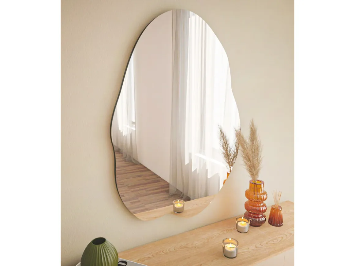 Miroir en bois "Ohho" - 60 x 85 cm - Noir