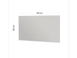 Miroir en bois "Pauli" - 120 x 60 cm - Blanc
