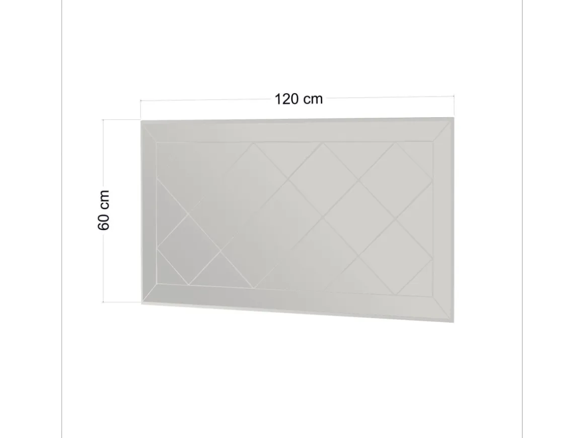 Miroir en bois "Pauli" - 120 x 60 cm - Blanc