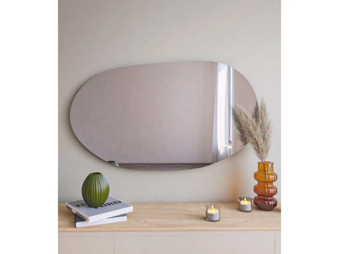 Miroir en bois "Vanomi" - 52 x 89 cm - Noir