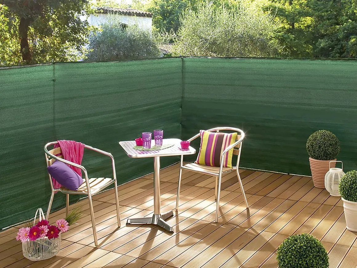 Natte brise-vue tissée - " Supratex "- 1.20 x 25 m - Vert