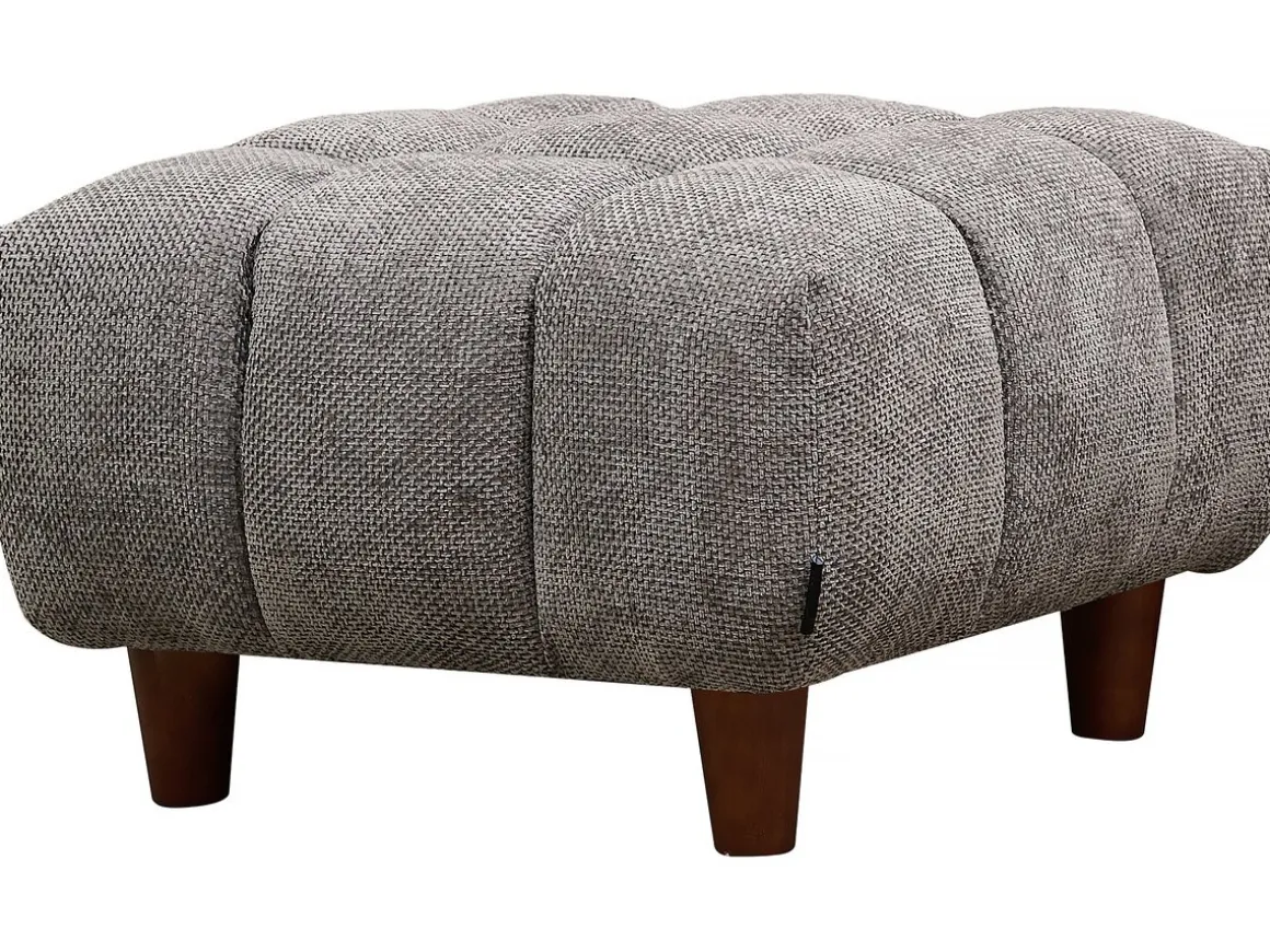 Ottoman pour canapé droit "Matignon" - 70 x 70 x 46 cm - Gris