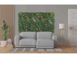 Panneau végétal - " Vertical Sauvage Led " - Lot de 4 - 1.00 x 1.00 m - Vert