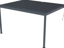 Pergola adossée en aluminium "Windsor" - Gris anthracite - 3 x 4 m