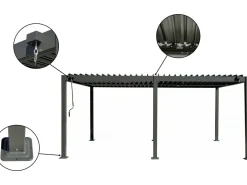 Pergola bioclimatique autoportante en aluminium 